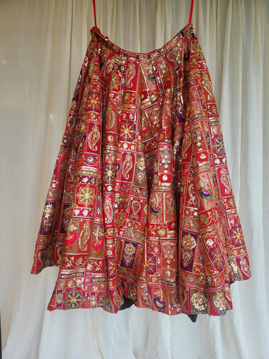 Most Loved Red Celebrity Vintage Work Skirt