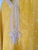 Yellow Muslin Bandhani Heavy Semi-Stitched Premium Suits