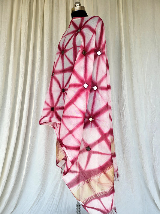 Mirror Work & Tye dye Stall Dupatta