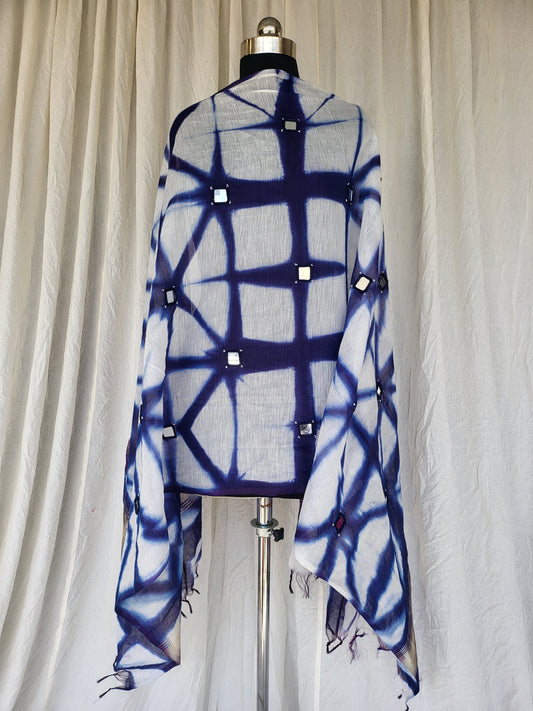 Mirror Work & Tye dye Stall Dupatta