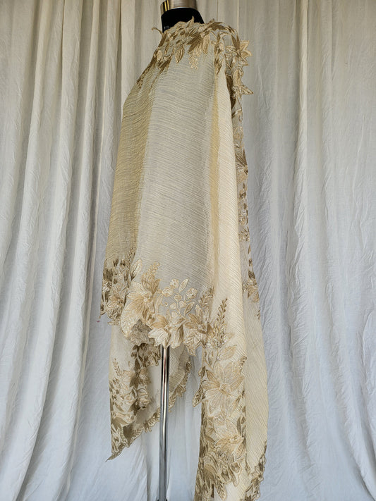 Soft Kanjivaram Tissue Silk Dupatta Cutwork