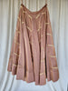 Copper Kanjivaram Tissue Silk Skirt with Zig-Zag Border Pattern