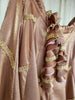 Copper Kanjivaram Tissue Silk Skirt with Zig-Zag Border Pattern