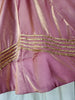 Rose Pink Kanjivaram Tissue Silk Skirt with Zig-Zag Border Pattern