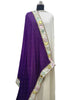 Multi Mirror Dupatta Georgette - Purple