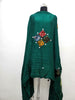Premium Modal Gaji Ajrakh Patch Dupatta Indigo Green