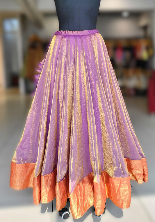 Purple Rust Kanjivaram Skirt