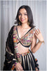 Black V Neck Vintage Vibe Set