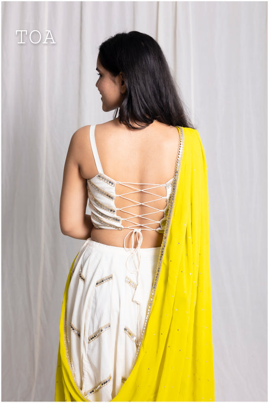 Spegatti Top ZiGzAG Cream White