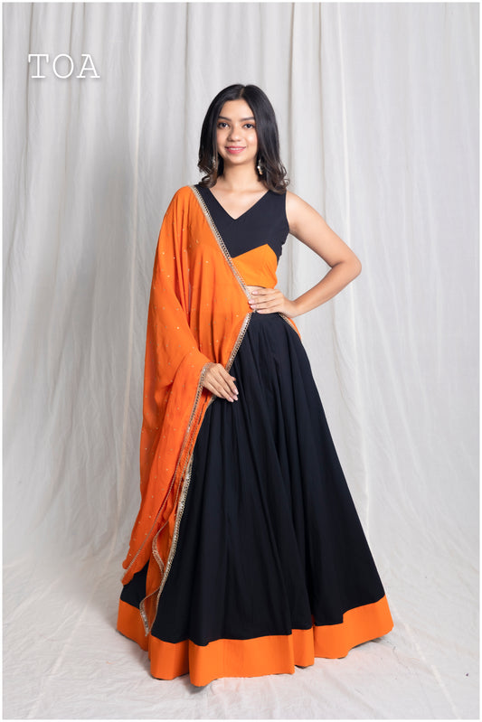 Simplest Yet Elegant DUO Shade Lehenga (Skirt Only)