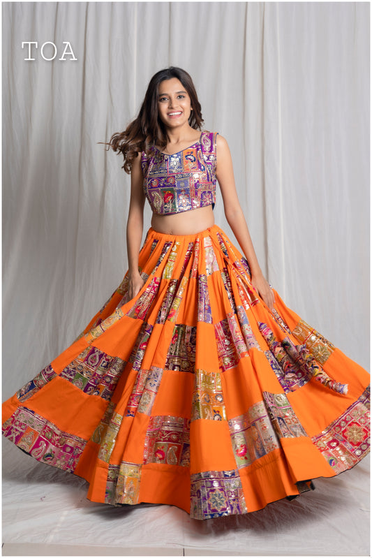 Orange Iconic Box Skirt Only