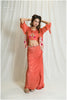 Rustic Drape Design Indo-Western Jacket Outfit🧡