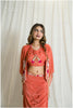 Rustic Drape Design Indo-Western Jacket Outfit🧡