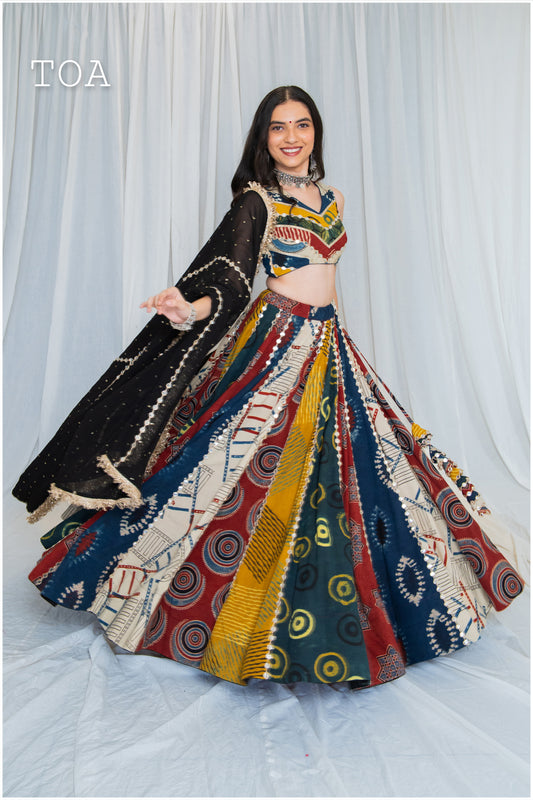 Shades Of Ajrakh Collection - Kalli Mirror Outfit - SL LS