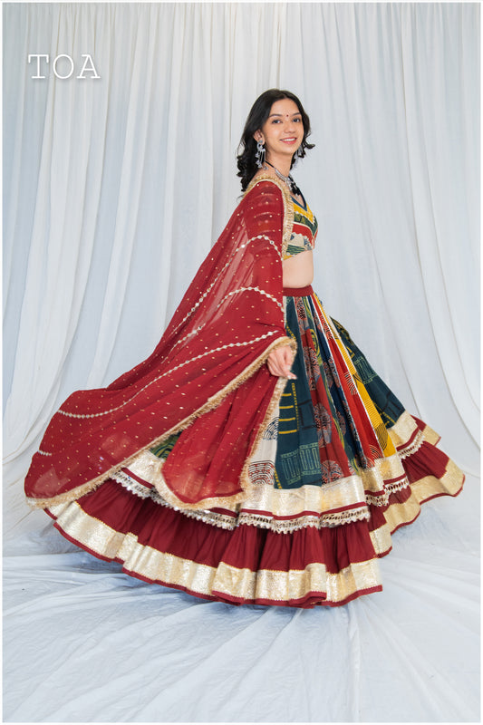 Maroon Georgette Dupatta Only