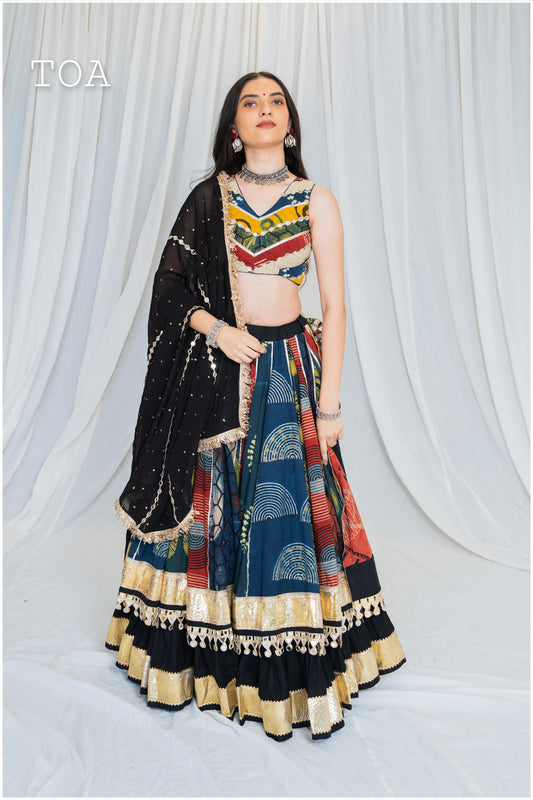 Black Georgette Dupatta Only