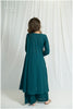 Turquoise Green Linen Mirror Kurta Set