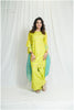 Beautiful Lime To Aqua Indo-Western Outfit
