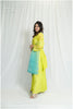 Beautiful Lime To Aqua Indo-Western Outfit