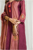 Stunning Magenta-Colored Embroidered Dress