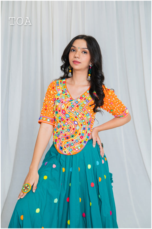Shades of Mirror - Long Multi Top - Orange