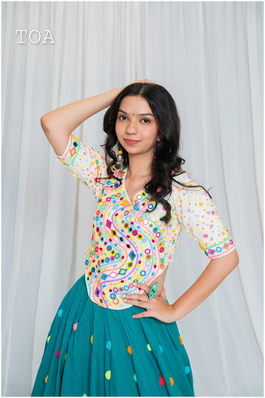 Shades of Mirror - Long Multi Top - Off white