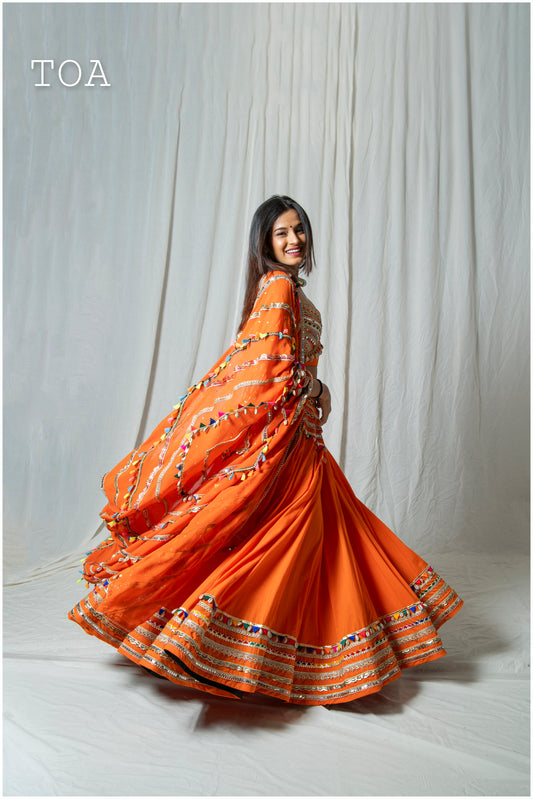 Taam Jham Dupatta Orange