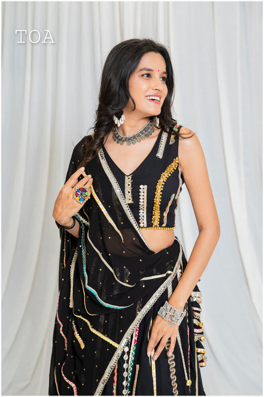 Shades Of Border - BKD 1.O Dupatta - Black
