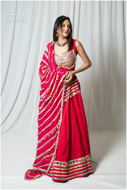 Taam Jham Dupatta Pink