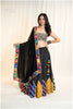 Bandhani Georgette Skirt Only - Black Multi