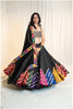 Bandhani Georgette Skirt Only - Black Multi