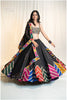 Bandhani Georgette Skirt Only - Black Multi
