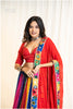 Multi Mirror Dupatta Georgette - Red