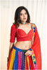 Bandhani Georgette Top - Red