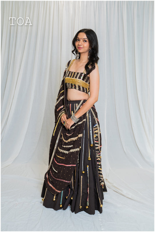 Shades of Border - BKD 1.O Skirt - Brown