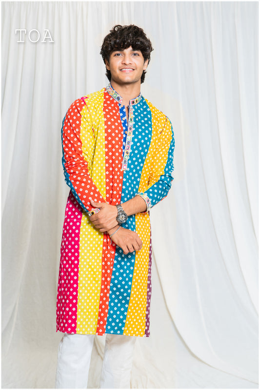 Multi Bandhani Kurta