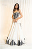 Kashmiri Top & Skirt - Black & Off White