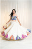 Multi Kashmiri Pentacolor Parade skirt - Off White Multi