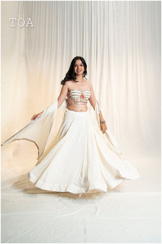 Off White Lover Corset Set