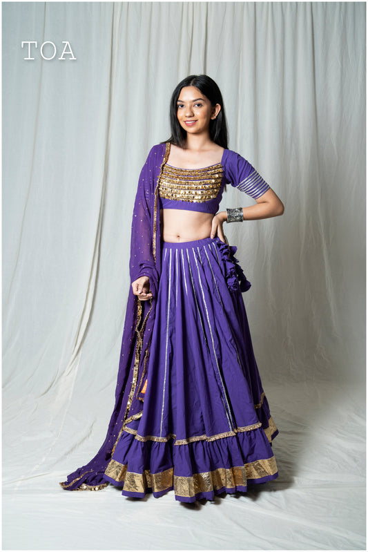 Royal Golden Purple Lampi Set