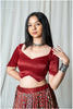 Premium Design Gaji Blouse (Maroon - EL)