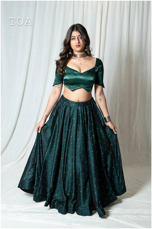 Premium Design Gaji Blouse (Green - EL)