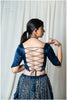 Premium Design Gaji Blouse (Indigo Blue - EL)