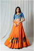 Symbolic Orange Patch Skirt & Mirror Top