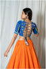 Symbolic Orange Patch Skirt & Mirror Top