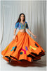 Symbolic Orange Patch Skirt & Mirror Top