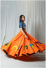 Symbolic Orange Patch Skirt & Mirror Top