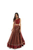 Ajrakh Gamthi Skirt Set Maroon