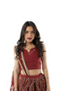 Ajrakh Gamthi Skirt Set Maroon