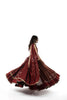 Ajrakh Gamthi Skirt Set Maroon